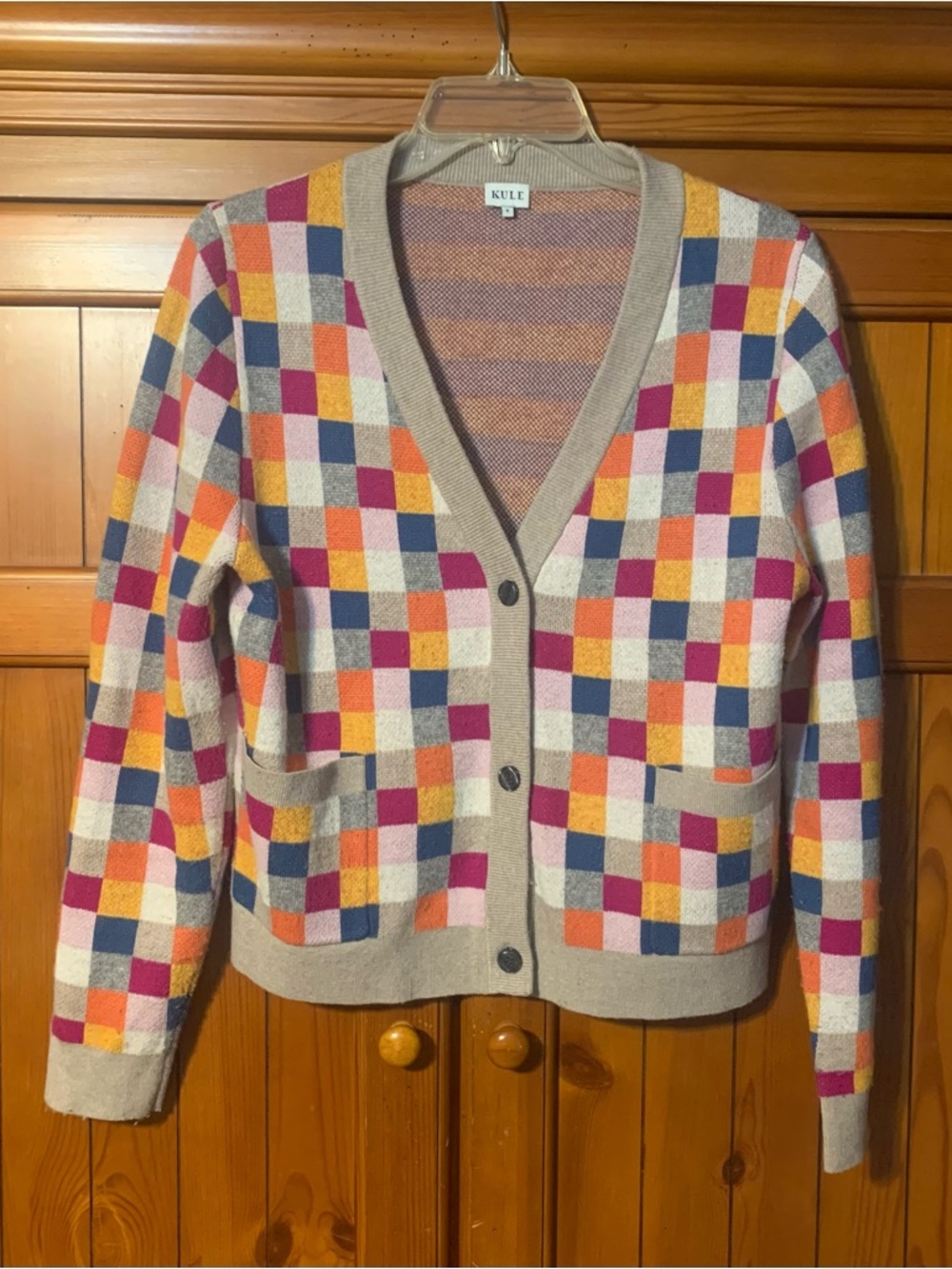 KULE Anthropologie Cardigan Sweater Preppy Luxury Money Size S Cashmere Blend